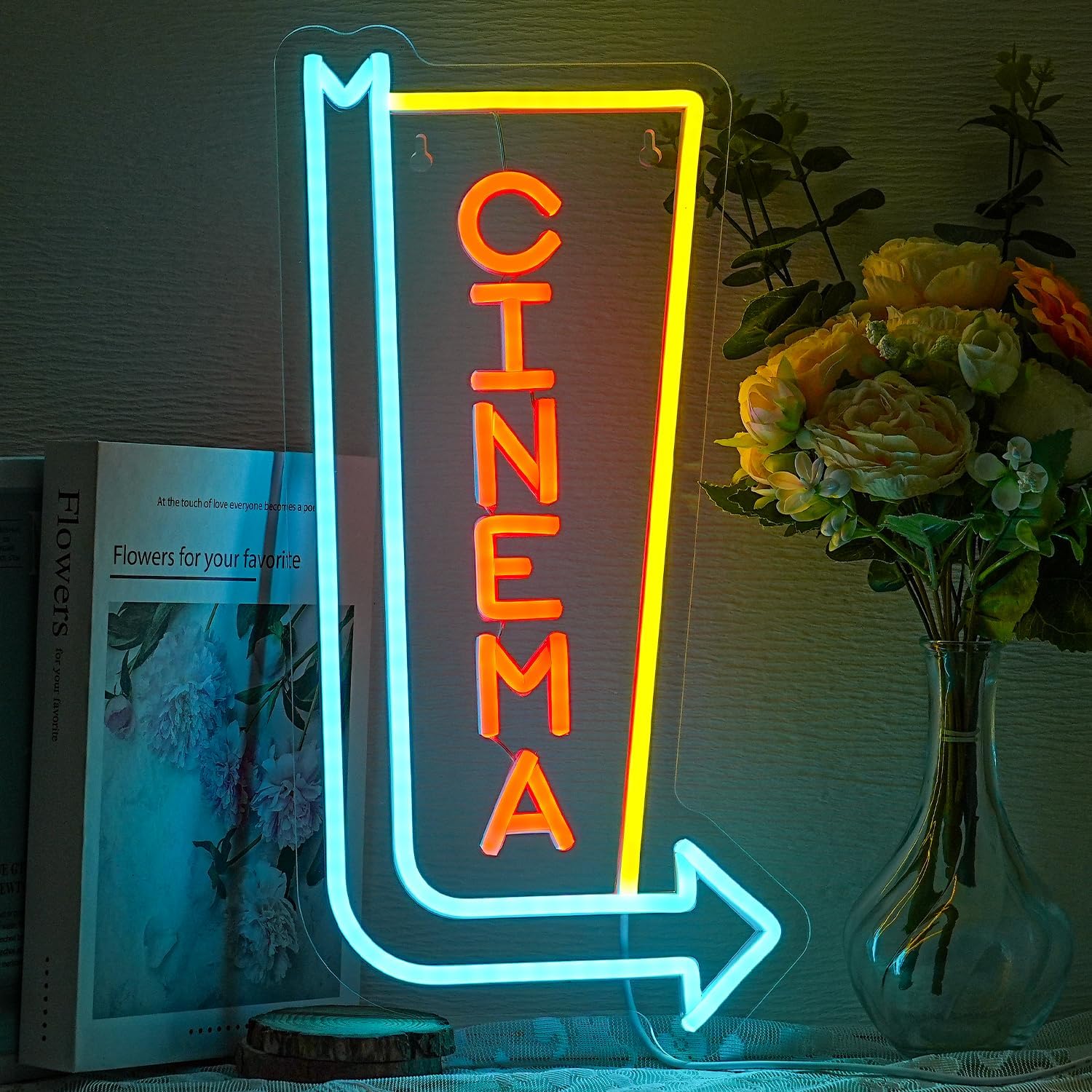 Home Cinema Wall Lights - Cinema Neon Sign USB Dimmable with