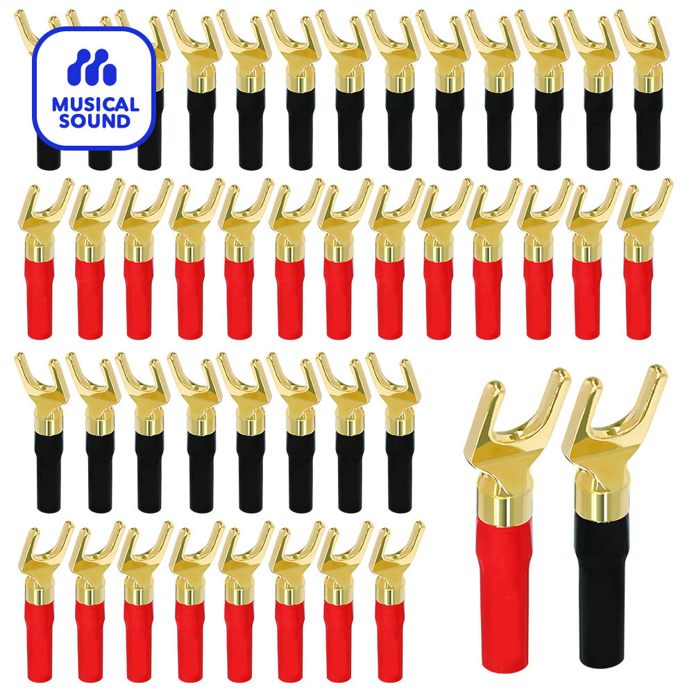 Home Cinema Hifi - Hi-Fi Banana Plugs Y Type Gold