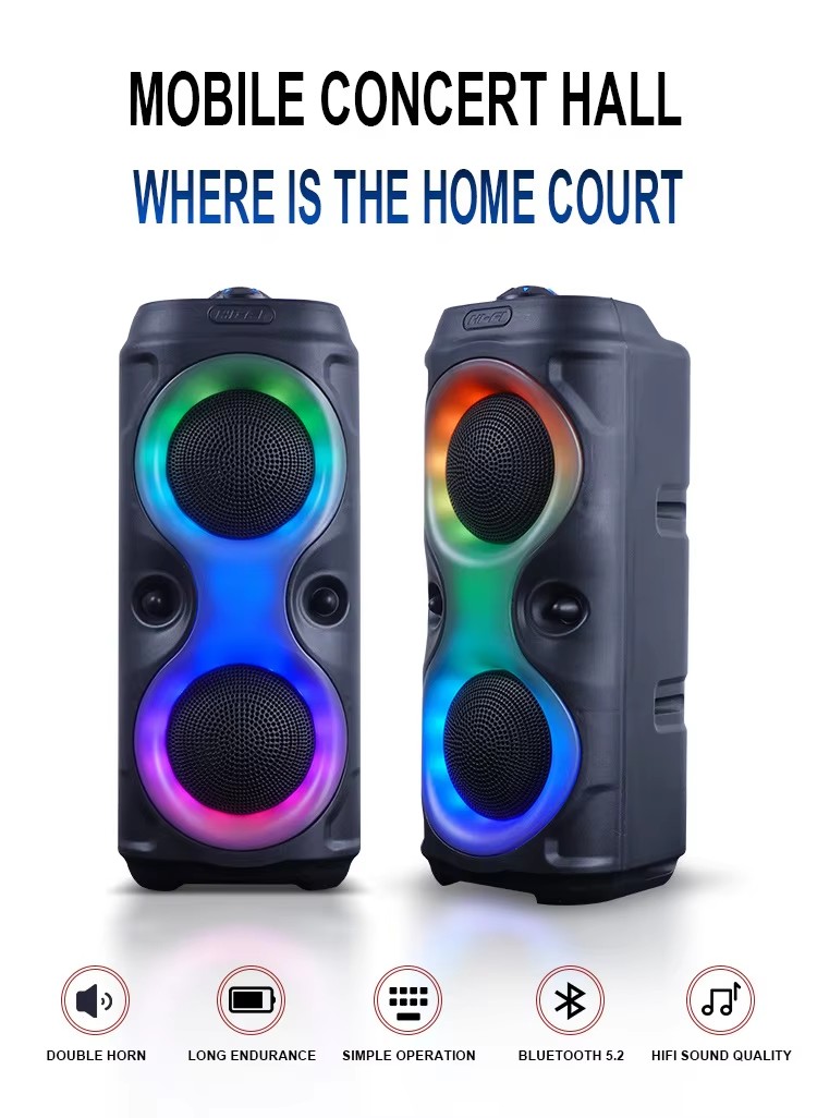 Home Cinema Speaker System - 4inch Wireless Portable RGB Lighting Home
