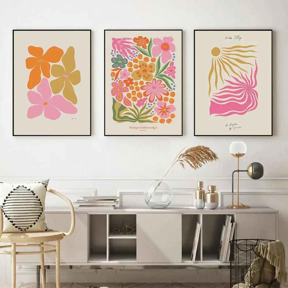 Home Cinema Wall Art - Southern California Floral Poster Canvas Painting