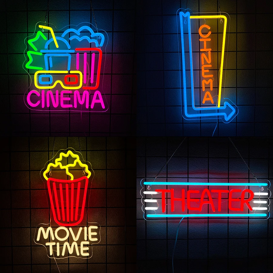 Home Cinema Wall Lights - Led Neon Light For Cinema,Game Room,Man