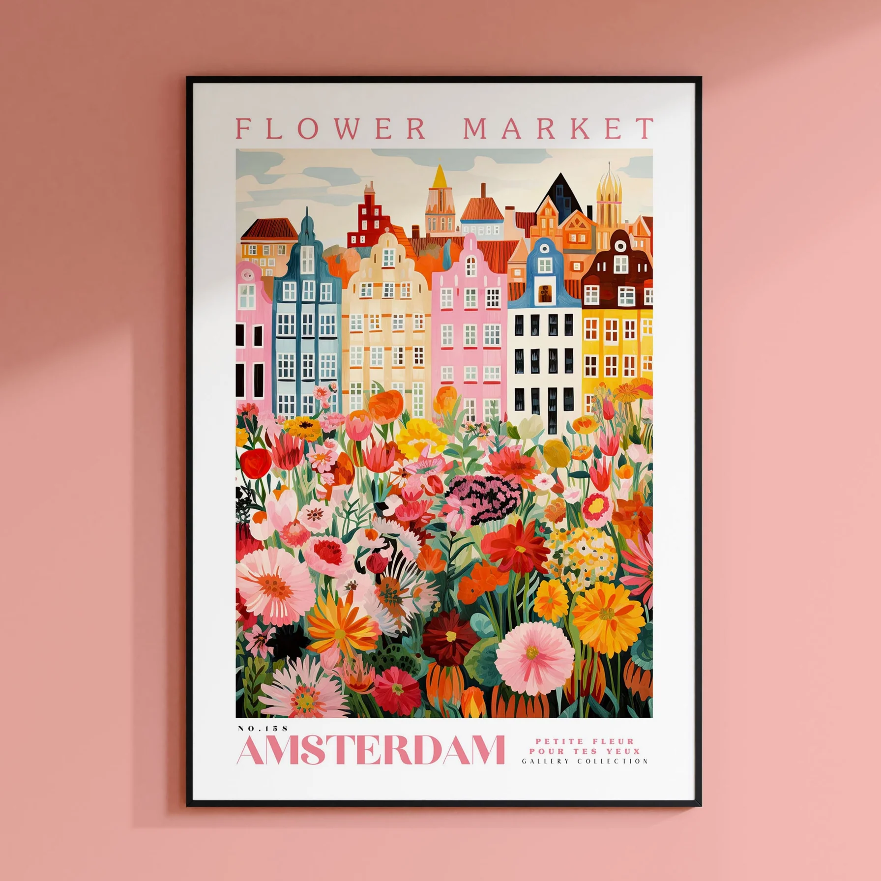 Home Cinema Wall Art - Amsterdam Flower Market Poster, Amsterdam Poster,
