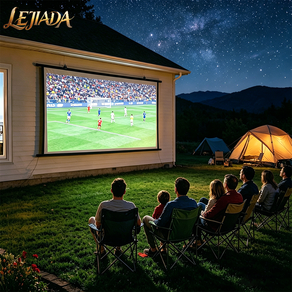 Home Cinema Rack - LEJIADA 16:9 Wall Mounted White Wrinkle-Free