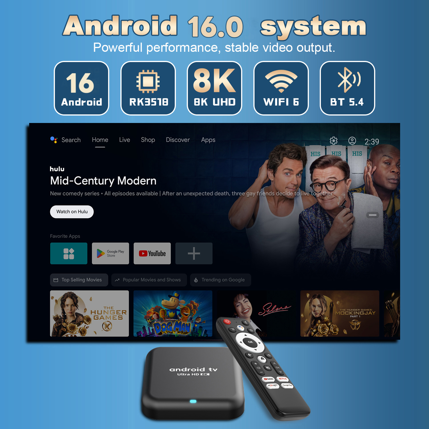 Android 16 TV Box Q18 RK 3518  – обзор и цена Home Cinema Google