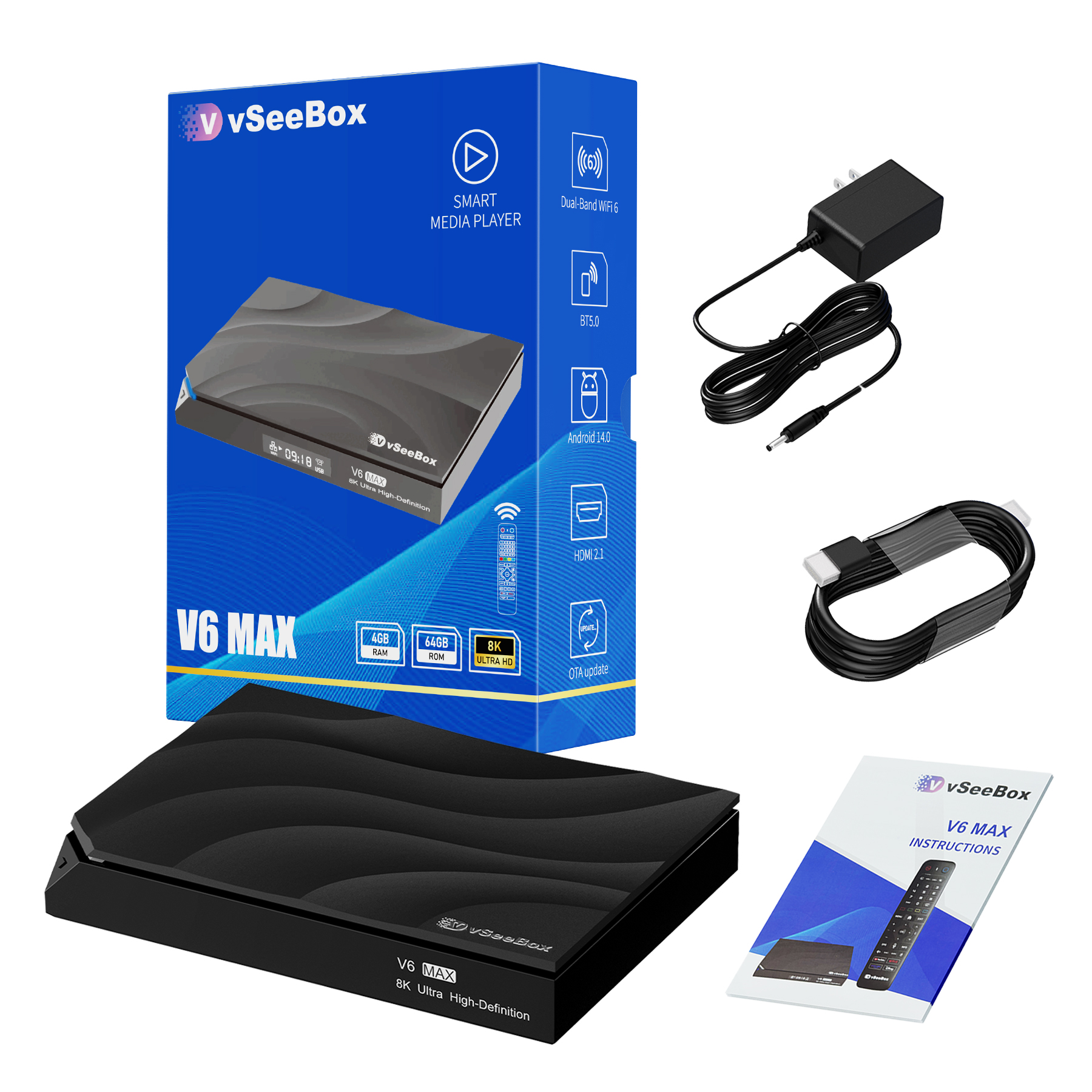 vSeeBox V6 Max 64GB 8K HD Offi – обзор и цена Home Cinema Google