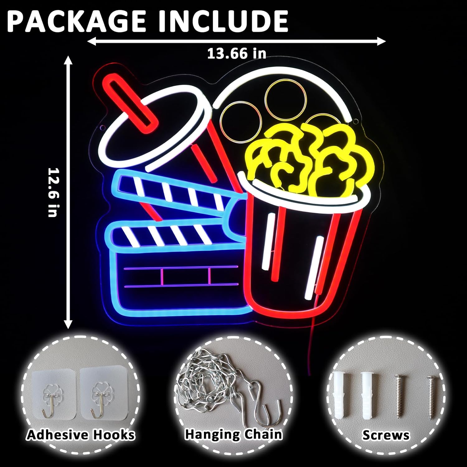 Cinema Neon Sign Art Wall Ligh – обзор и цена Home Cinema Wall Lights