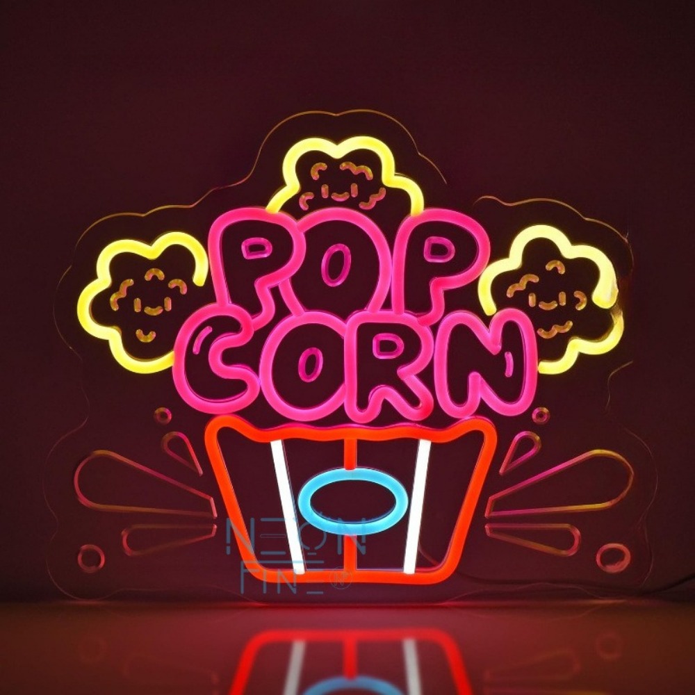 Popcorn Movie Cinema Neon Sign – обзор и цена Home Cinema Wall Lights