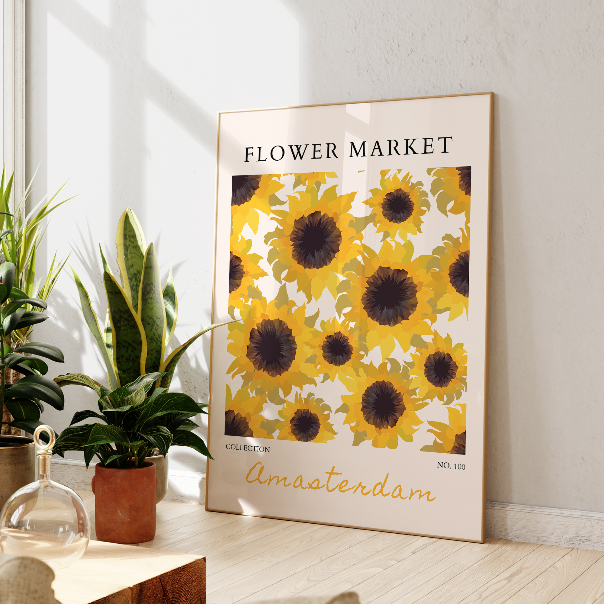 Modern Yellow Flowers Flower M – обзор и цена Home Cinema Wall Art