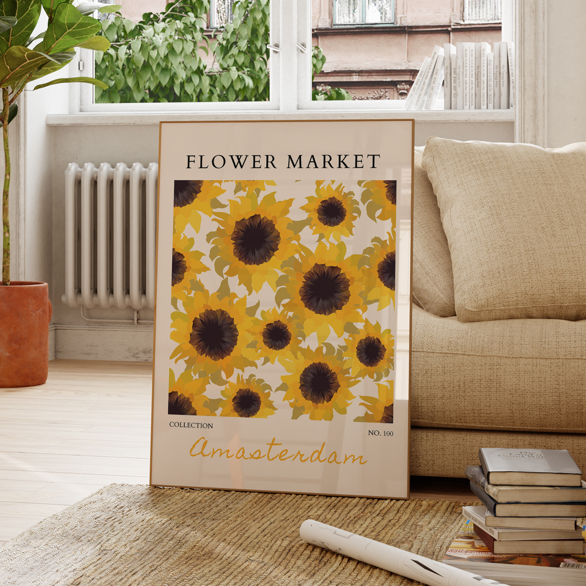 Modern Yellow Flowers Flower M – обзор и цена Home Cinema Wall Art