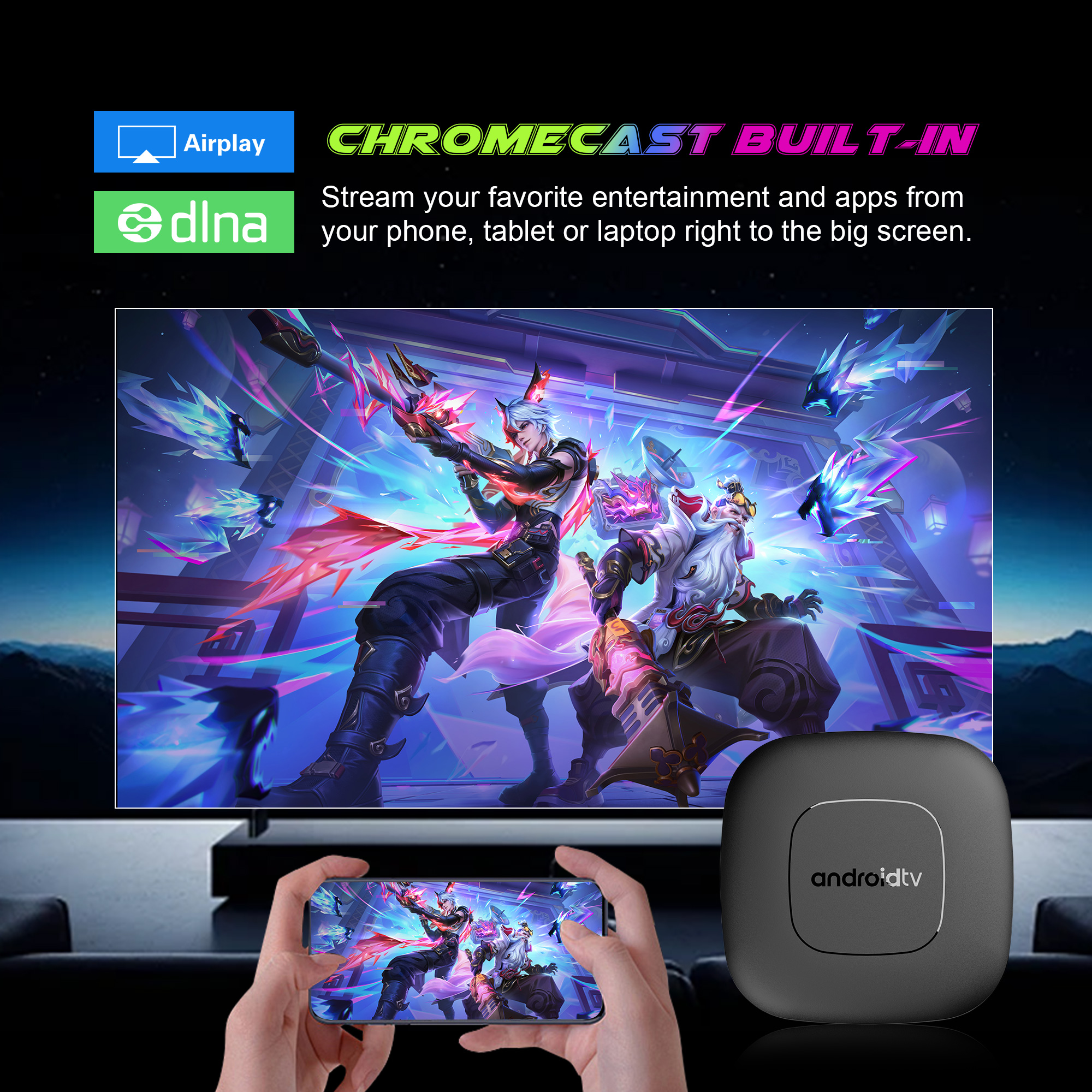 TV Box Android 16 Google Assis – обзор и цена Home Cinema Google