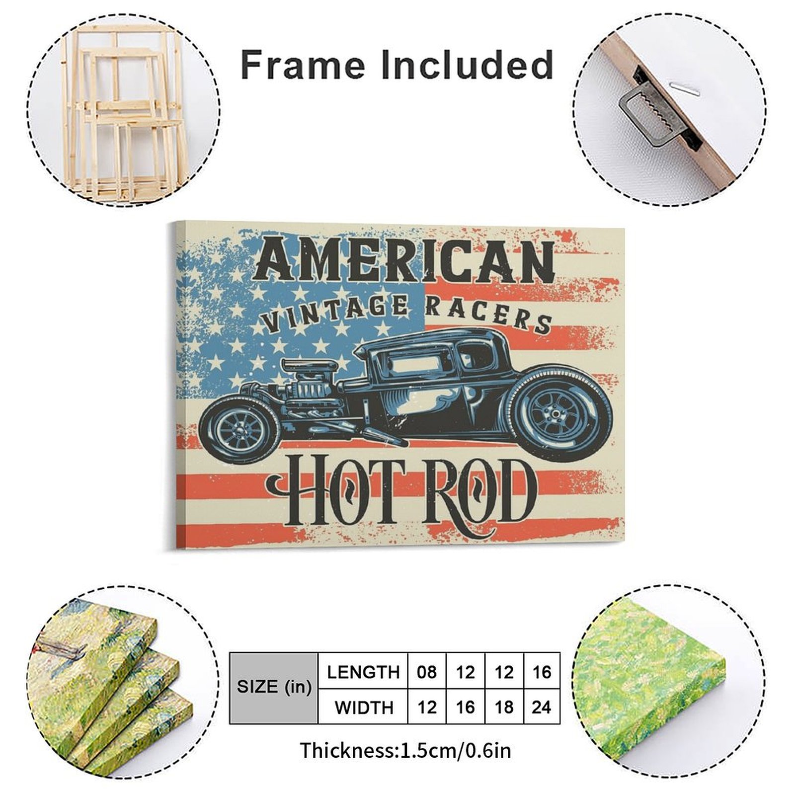 American Hot Rod Canvas Painti – обзор и цена Home Cinema Wall Design