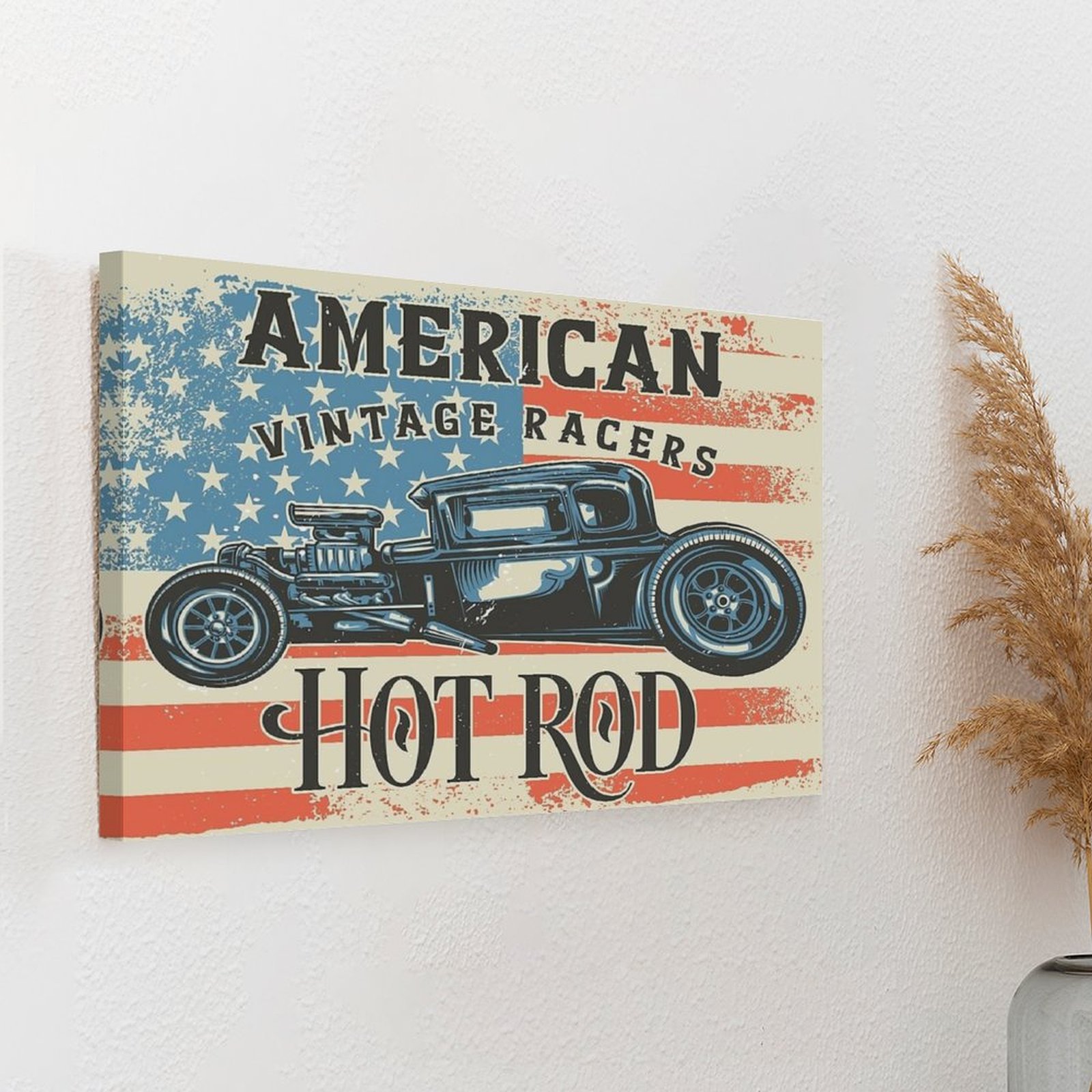 American Hot Rod Canvas Painti – обзор и цена Home Cinema Wall Design