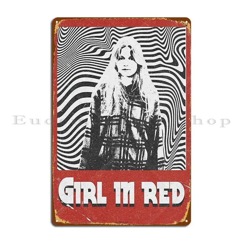 Girl In Red Retro Metal Plaque – обзор и цена Home Cinema Wall Design
