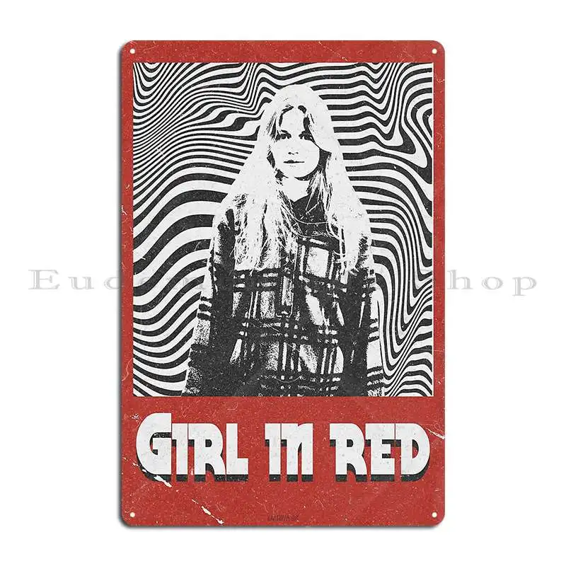 Girl In Red Retro Metal Plaque – обзор и цена Home Cinema Wall Design