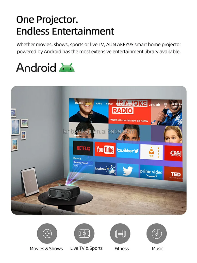 Full HD Android Projector AUN  – обзор и цена Home Cinema Projector