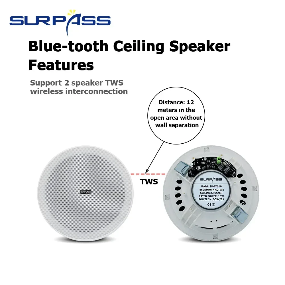 Ceiling Bluetooth Speaker 6inc – обзор и цена Home Cinema Speaker System