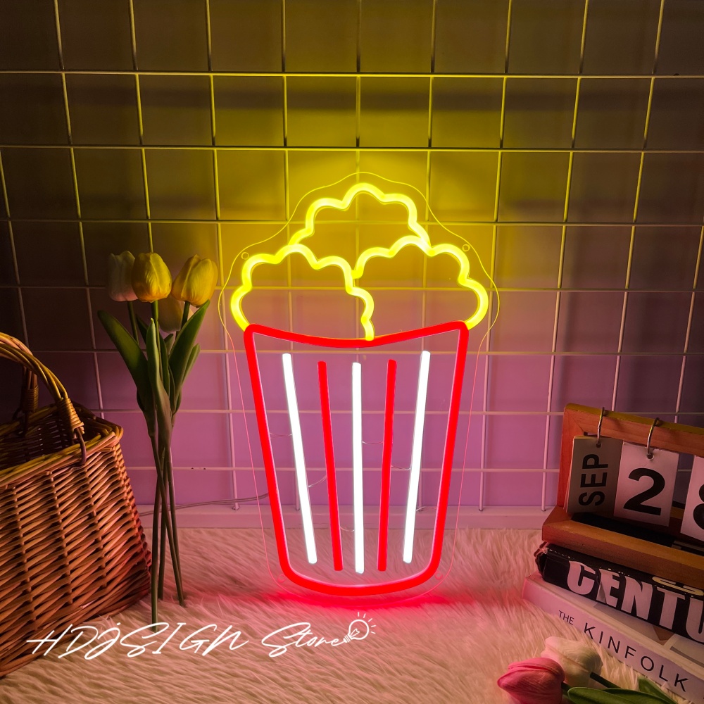 Neon Sign Popcorn Led Lighting – обзор и цена Home Cinema Wall Lights