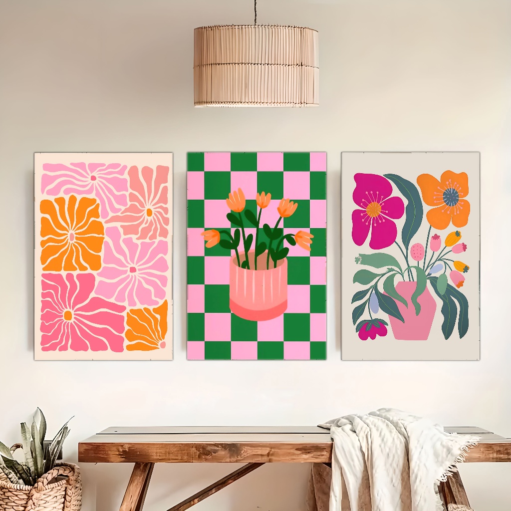 Vibrant Flowers and Vases Canv – обзор и цена Home Cinema Wall Art