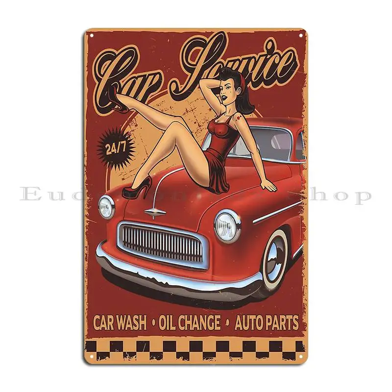 Vintage Poster Car Service Met – обзор и цена Home Cinema Wall Design