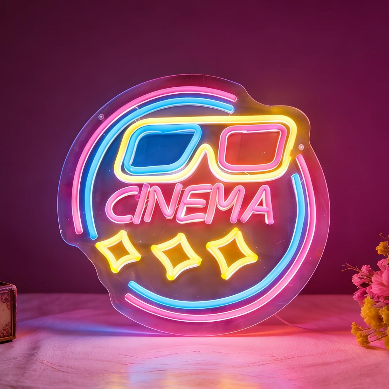 Cinema Neon Sign USB Dimmable  – обзор и цена Home Cinema Wall Lights