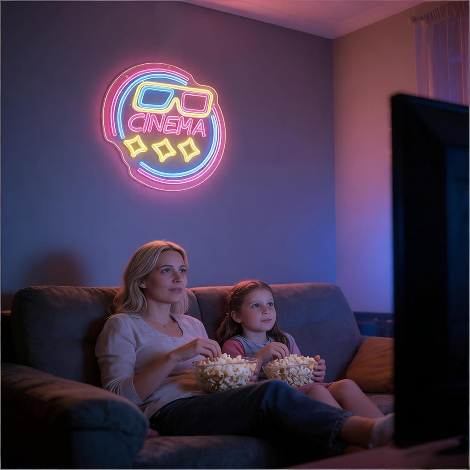Cinema Neon Sign USB Dimmable  – обзор и цена Home Cinema Wall Lights