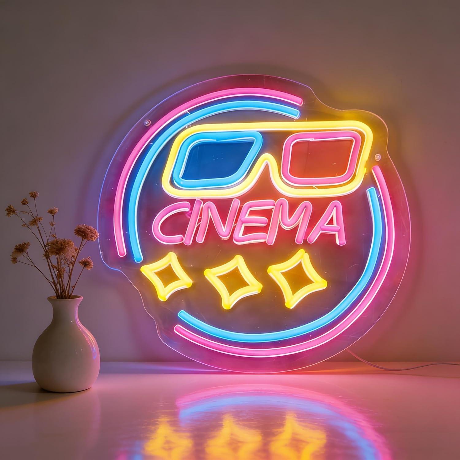 Cinema Neon Sign USB Dimmable  – обзор и цена Home Cinema Wall Lights