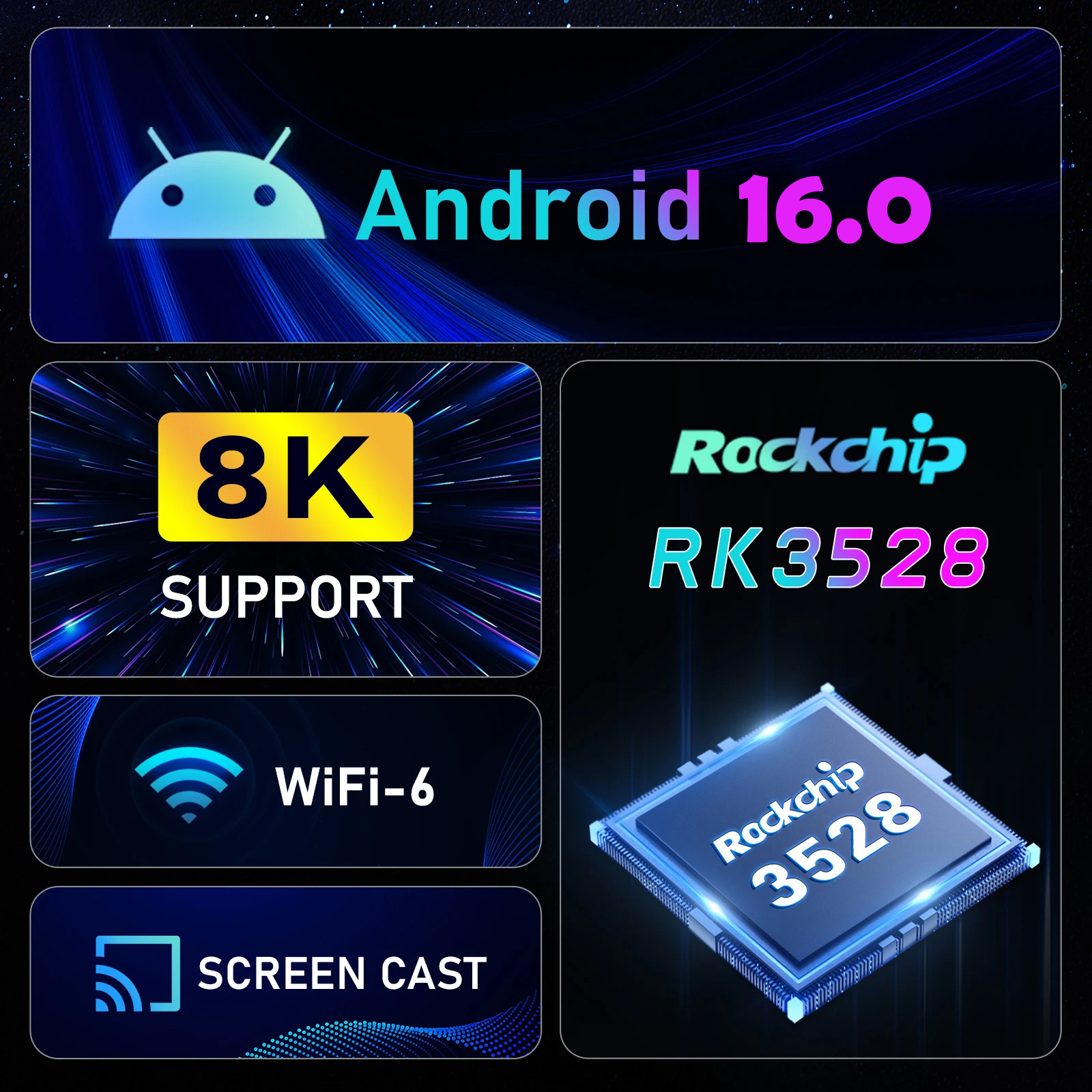 Smart TV Box Android 16  Rockc – обзор и цена Home Cinema Google