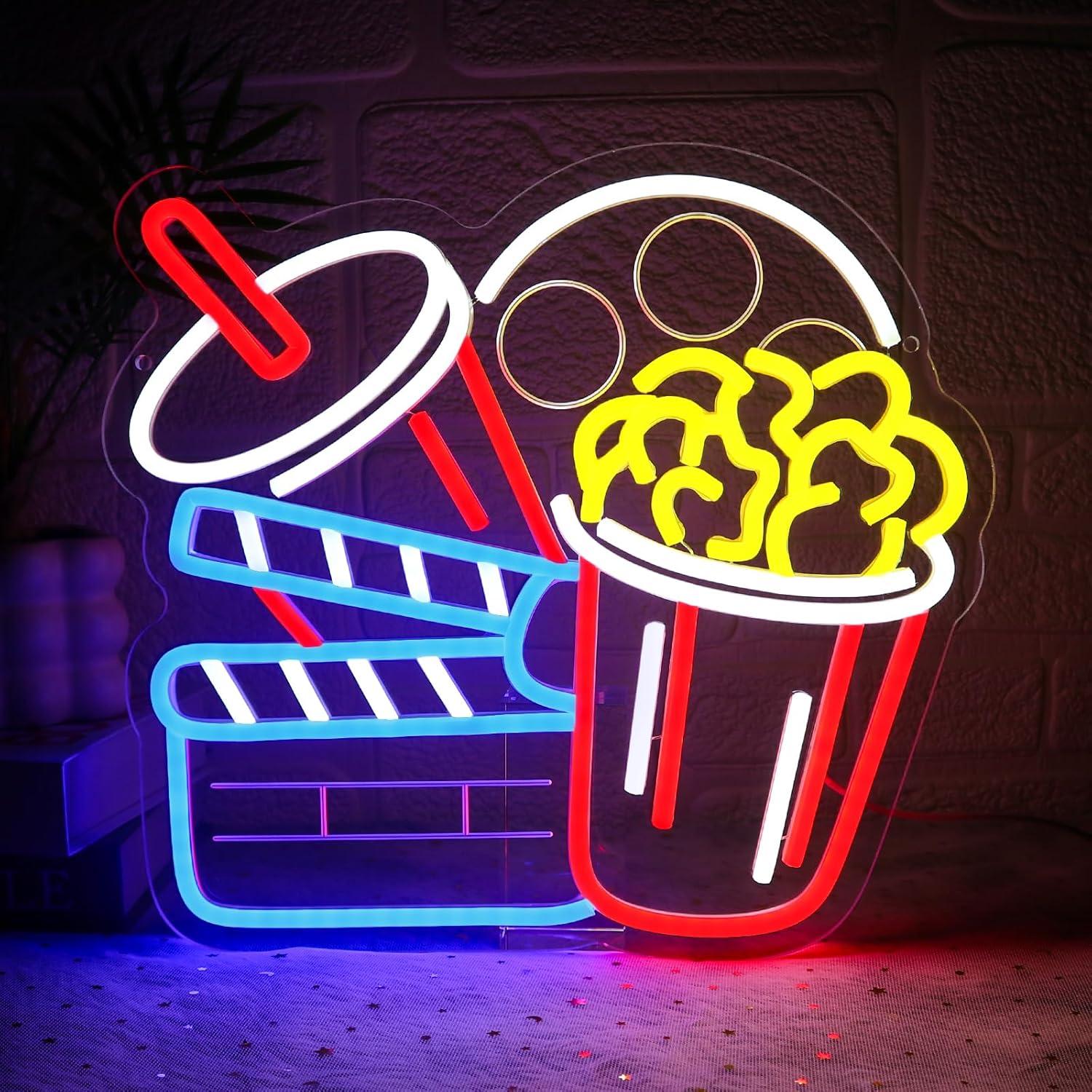 Cinema Snacks Neon Sign Dimmab – обзор и цена Home Cinema Wall Lights