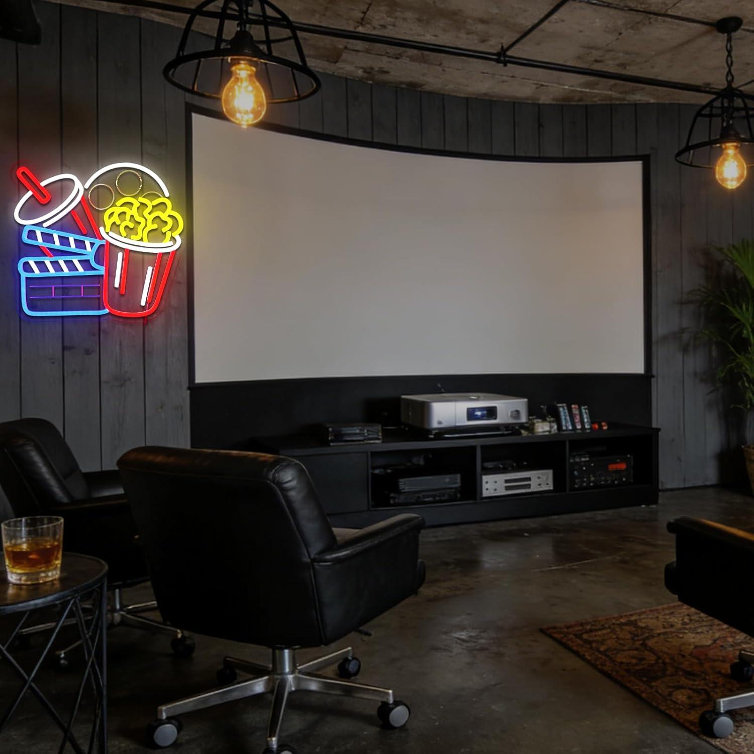 Cinema Snacks Neon Sign Dimmab – обзор и цена Home Cinema Wall Lights