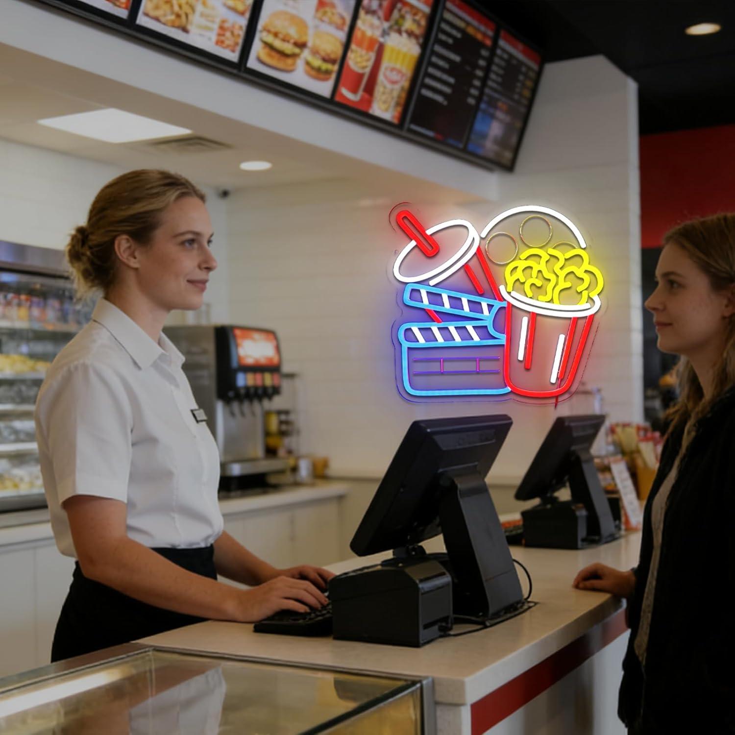 Cinema Snacks Neon Sign Dimmab – обзор и цена Home Cinema Wall Lights