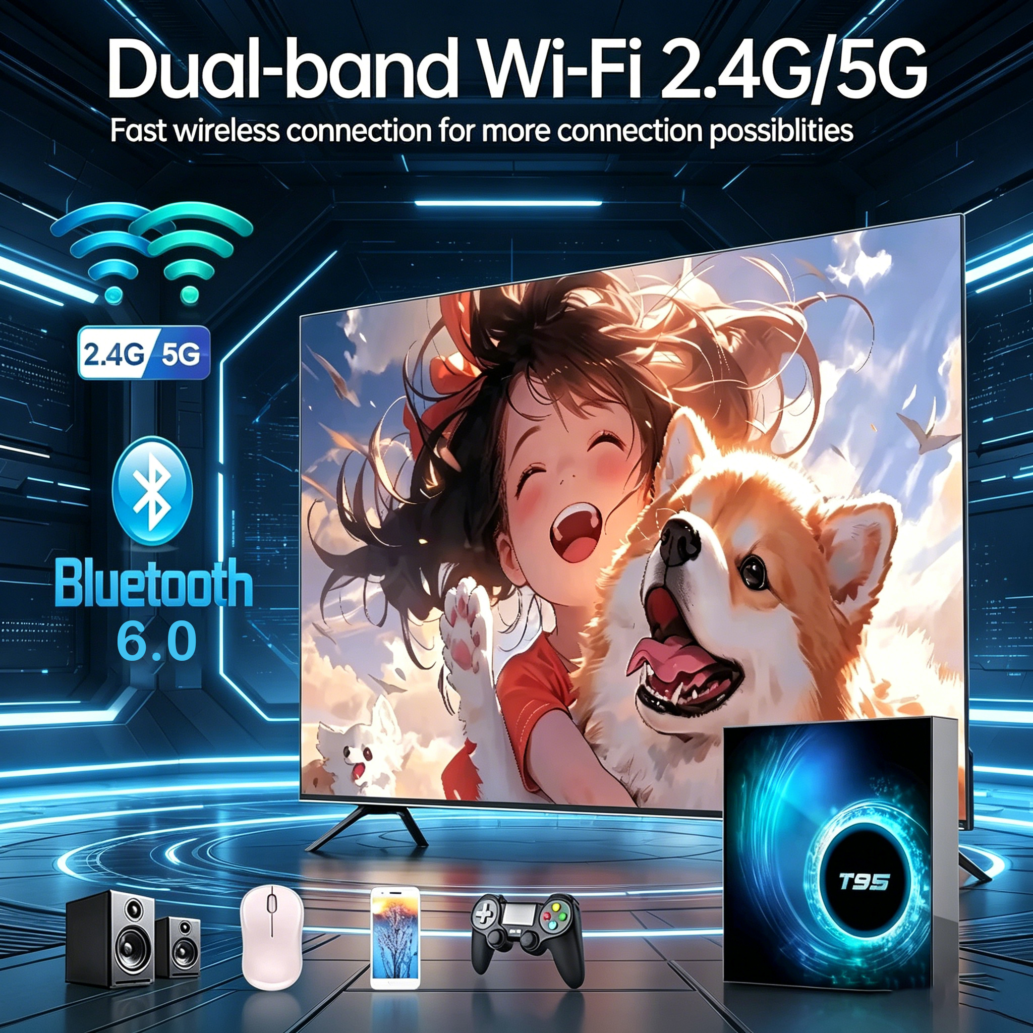 Android16 Smart TV Box T95 8GB – обзор и цена Home Cinema Google