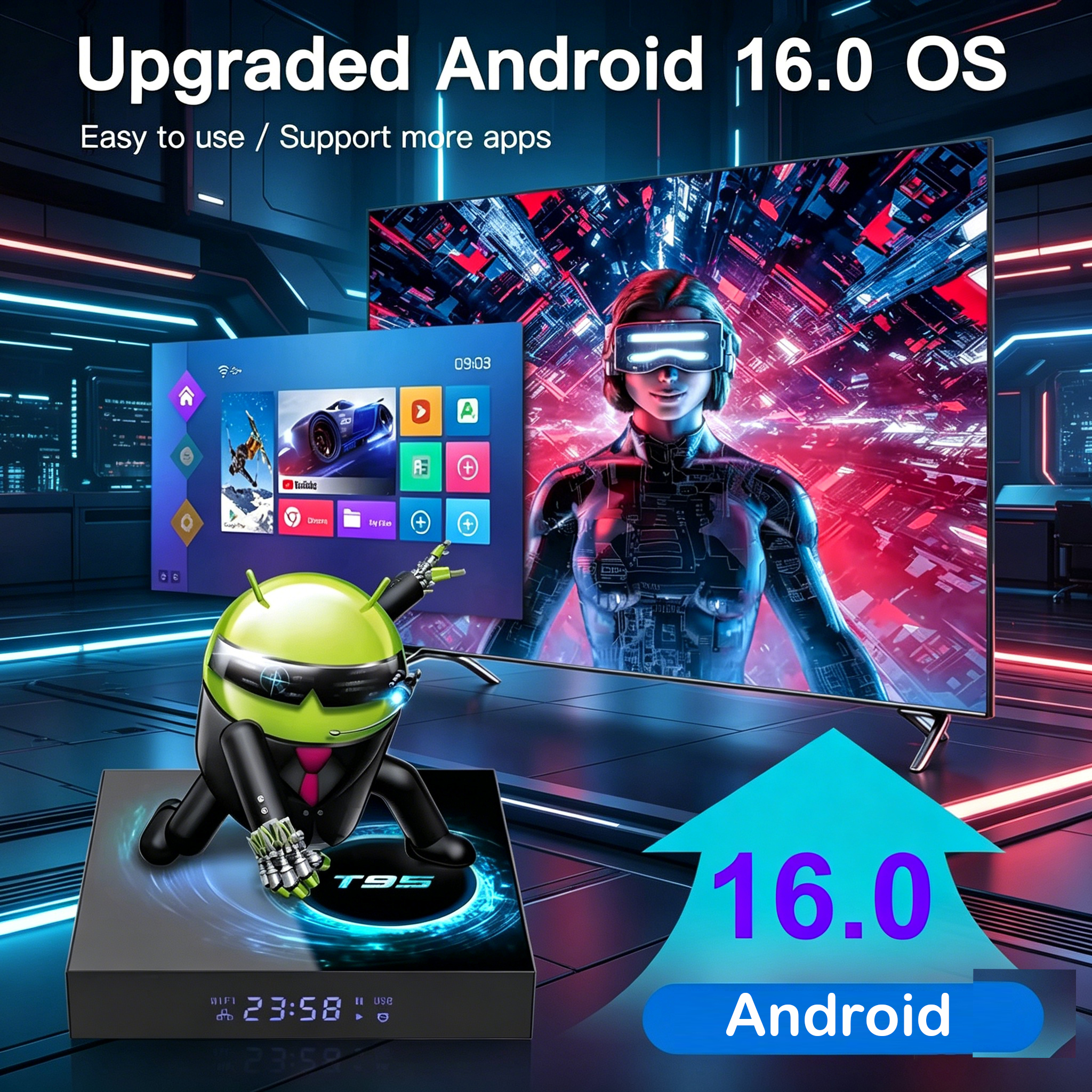 Android16 Smart TV Box T95 8GB – обзор и цена Home Cinema Google