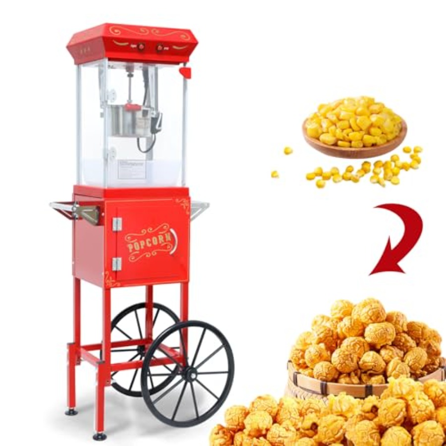 Popcorn Machine with Cart on W – обзор и цена Popcorn Machine Home