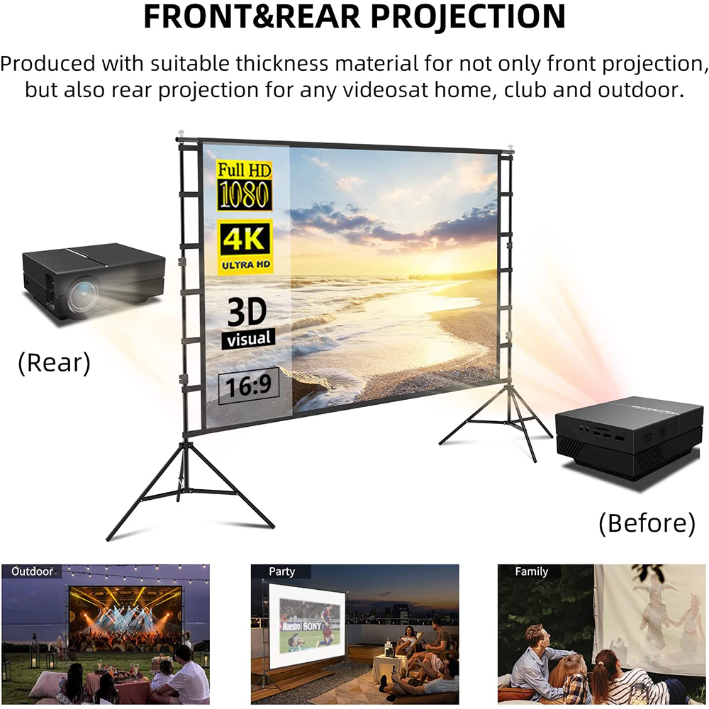 VEIDADZ Projector Screen With  – обзор и цена Home Cinema Rack