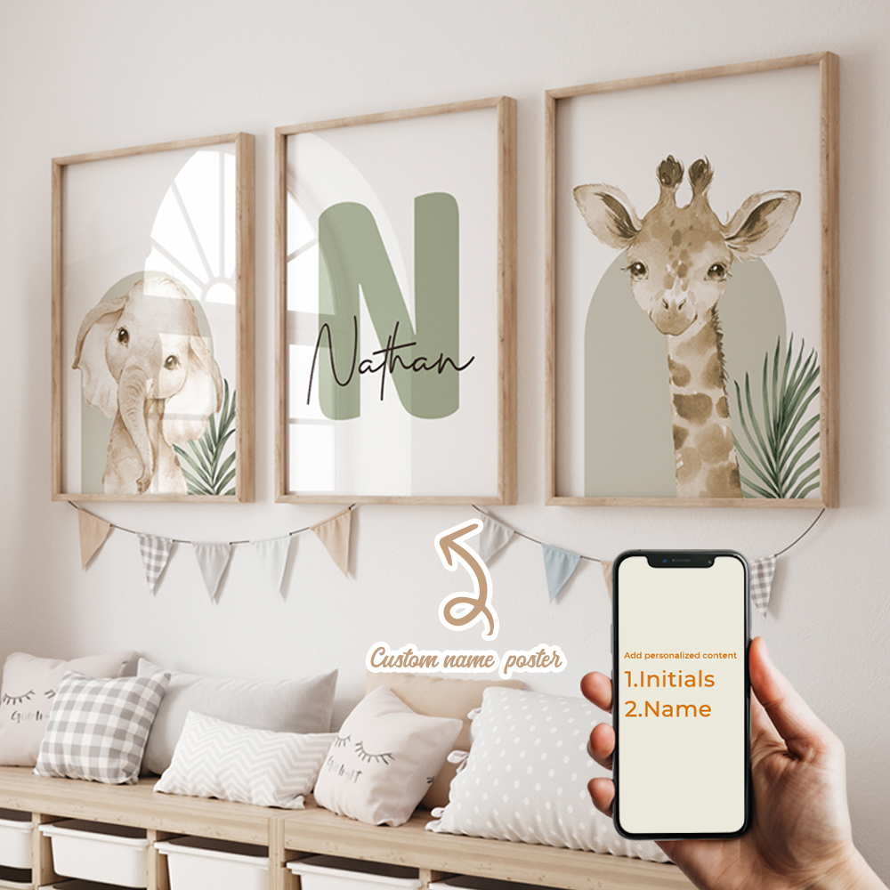 3pcs Personalized Custom Name  – обзор и цена Home Cinema Wall Art