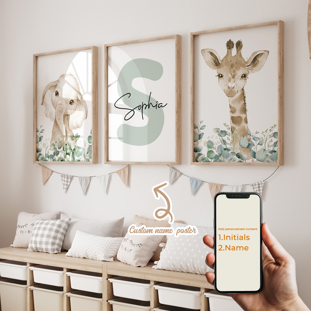 3pcs Personalized Custom Name  – обзор и цена Home Cinema Wall Art