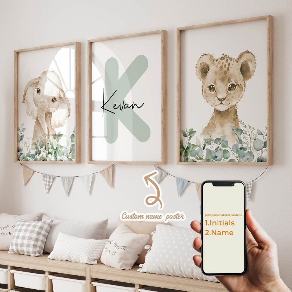 3pcs Personalized Custom Name  – обзор и цена Home Cinema Wall Art