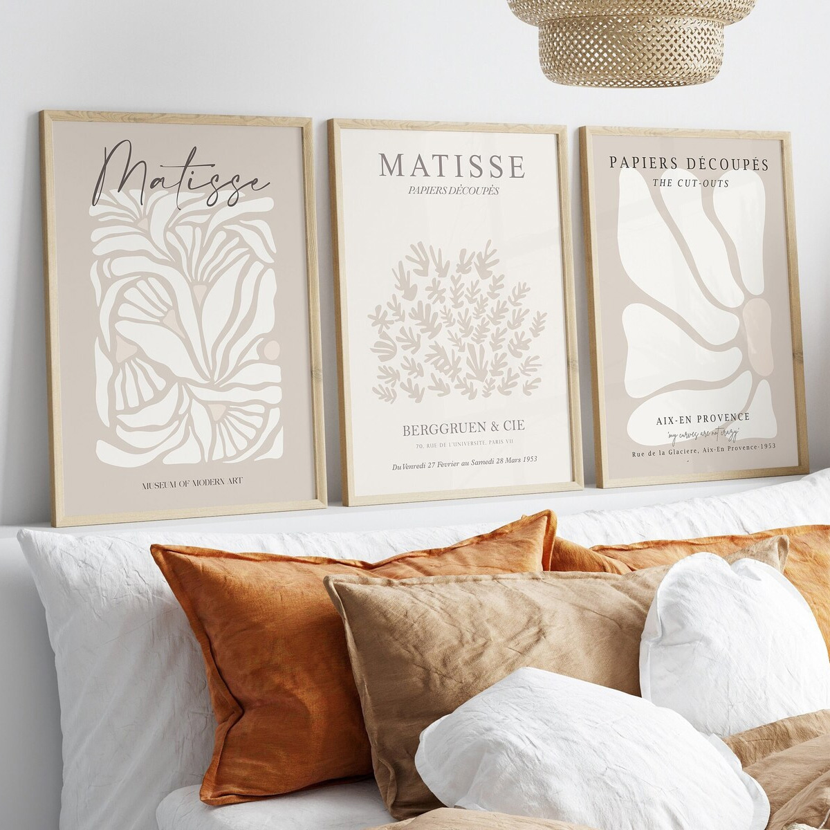 Set of 3 Bohemian Neutral Beig – обзор и цена Home Cinema Wall Art