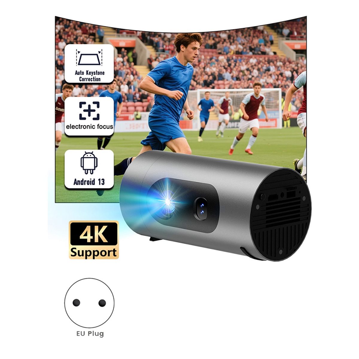 A73T Q8 Mini Android 13 WIFI 6 – обзор и цена Home Cinema Projector