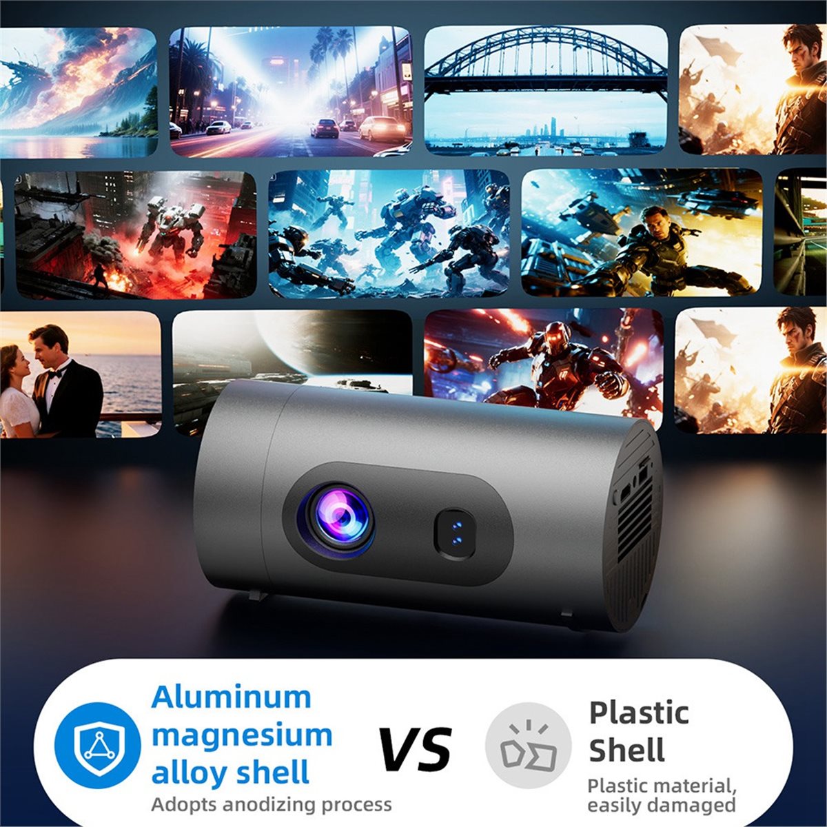 A73T Q8 Mini Android 13 WIFI 6 – обзор и цена Home Cinema Projector