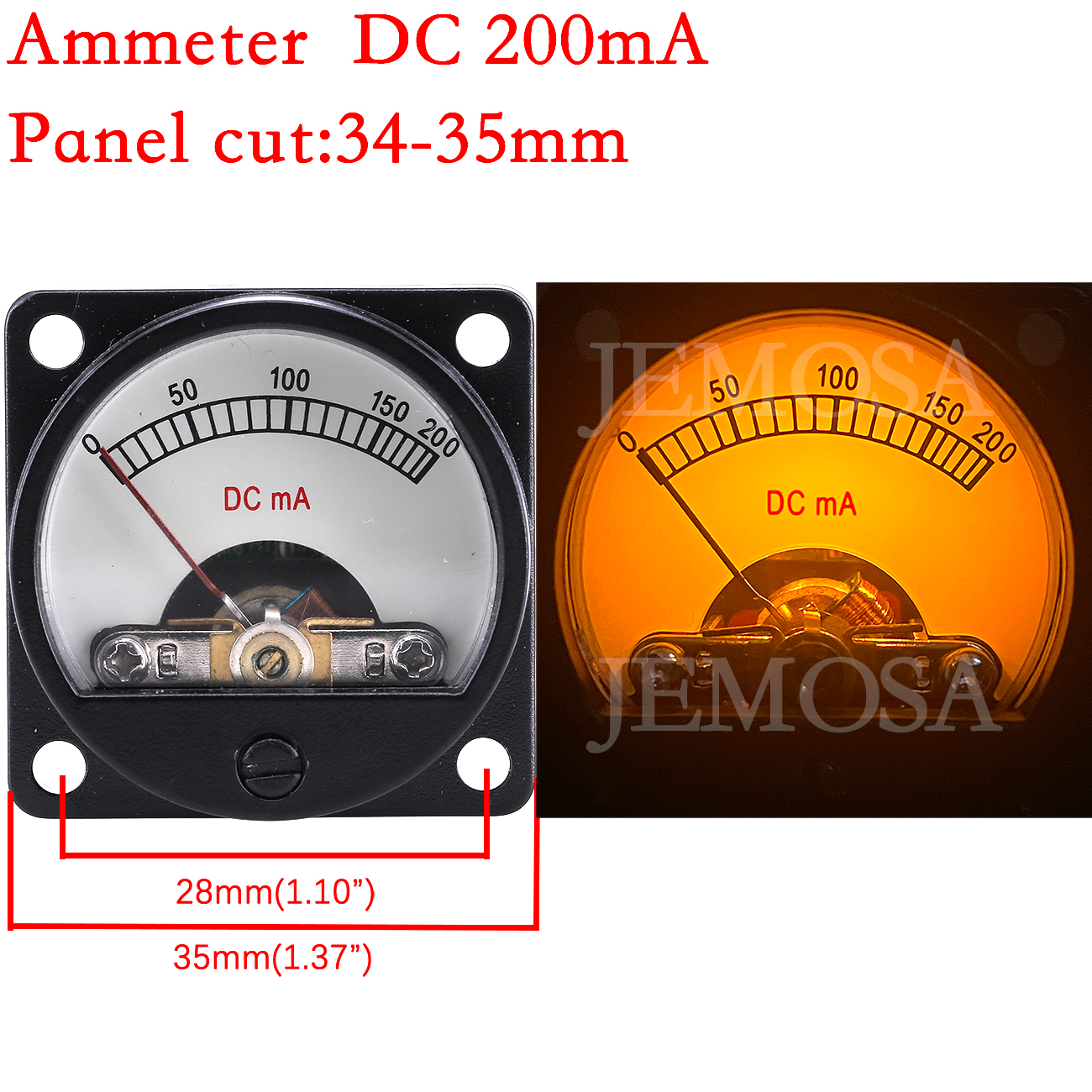 1PC 34mm Ammeter DC 100MA 200M – обзор и цена Home Cinema Hifi