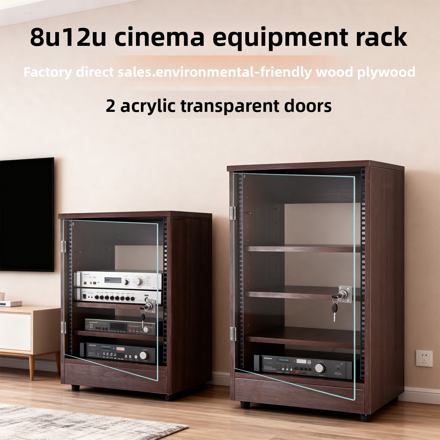 Front transparent door 8U - 16 – обзор и цена Home Cinema Rack