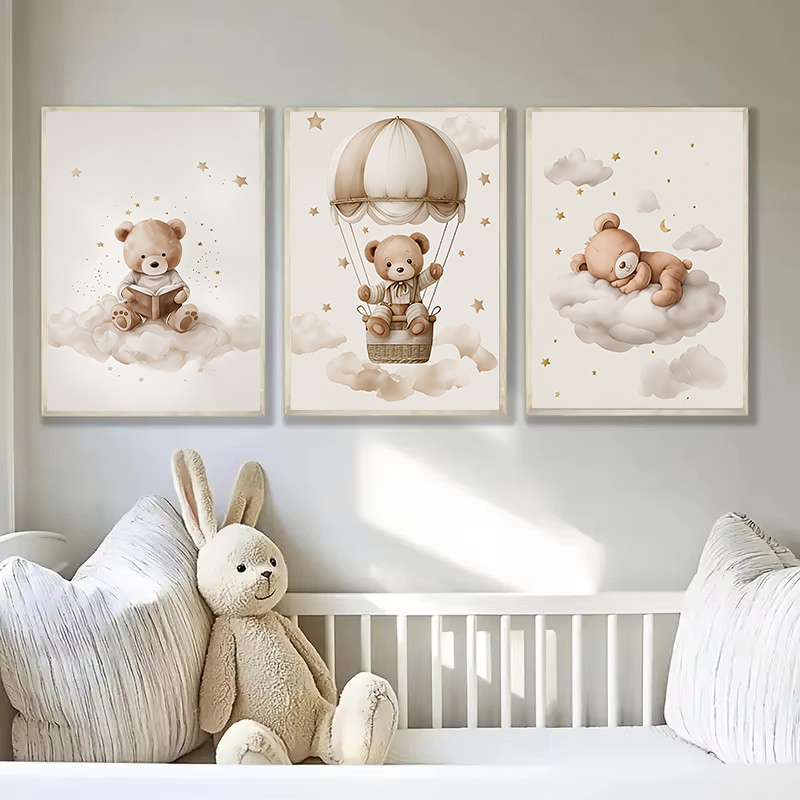 3pcs/set Bohemian Teddy Bear A – обзор и цена Home Cinema Wall Art