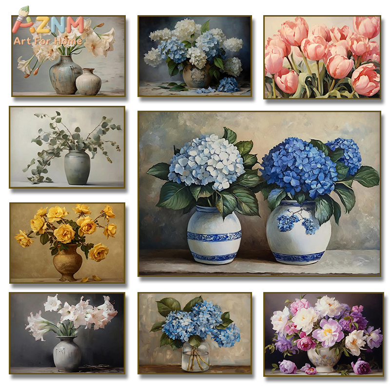 AZNM Vintage Flower Vase Canva – обзор и цена Home Cinema Wall Art