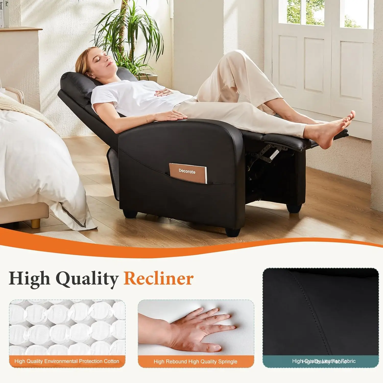 Recliner Chair PU Leather Recl – обзор и цена Home Cinema Rack
